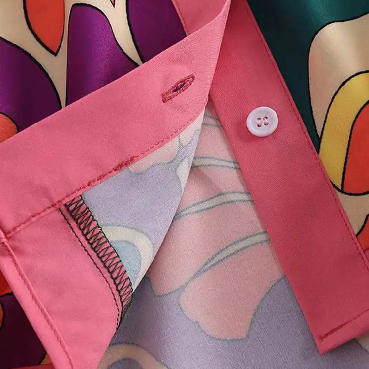 Women Printed Long Sleeve Blouse and Loose Pants Casual Outfits Loose Streetwear Loungewear Oversized ZANZEA Set Tracksuits