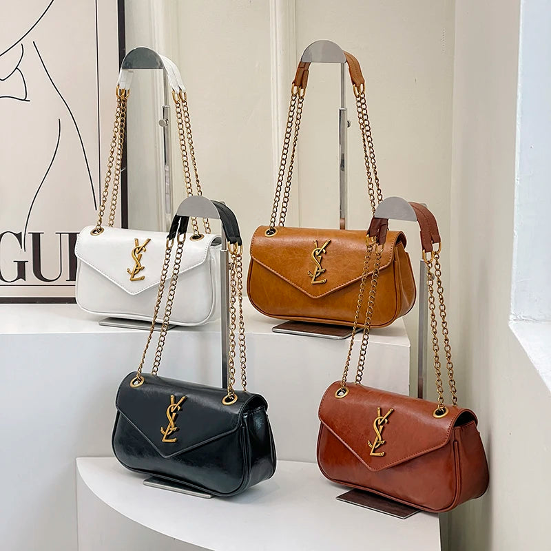 Elegant Classic Women's Tote Bag Leather Crossbody Shoulder Messenger Handbag For Ladies By Famous Luxury Brand