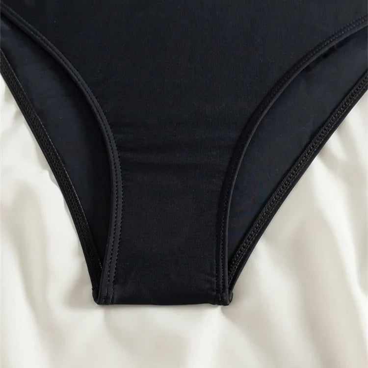 One Piece Women Hollow Out Swimwear New Solid V Neck Swimsuit Sexy Monokini Bodysuit Bathing Suit Female Summer Beach Wear