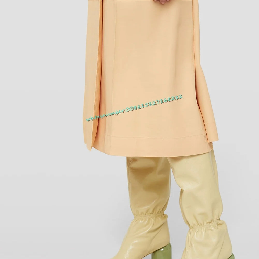 Strange Style Lantern Boots Solid Pointy Toe Leather Boots Fashion Runway Party Shoes for Women Autumn Leisure Sexy