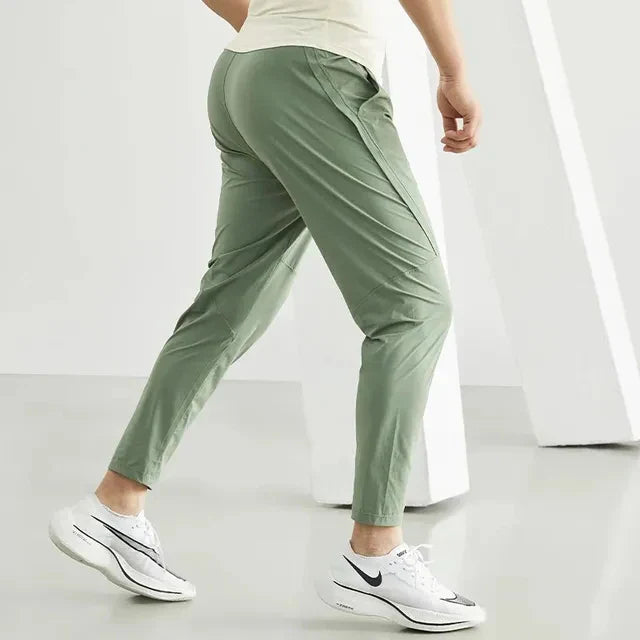Running Pants Men Sportswear Elastic Jogging Sweatpants Gym Fitness Tight Trousers Quick Dry Thin Tracksuit Training Sport Pants Light Green