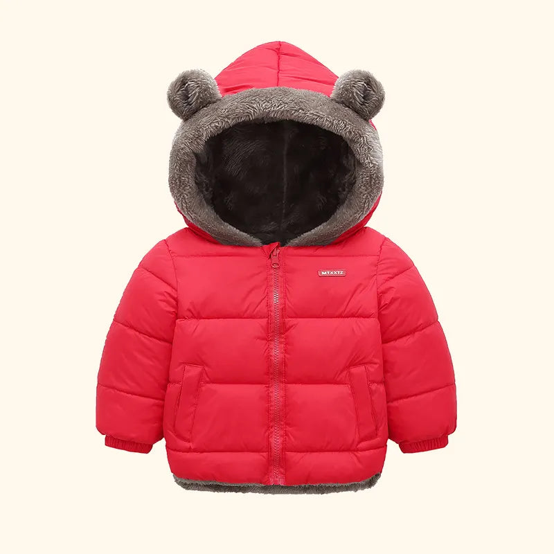 Cashmere Children Coat Winter Thicken Warm Down Jacket Boys Girls Zipper Hooded Kids Jacket Coats Outwear Children Clothing