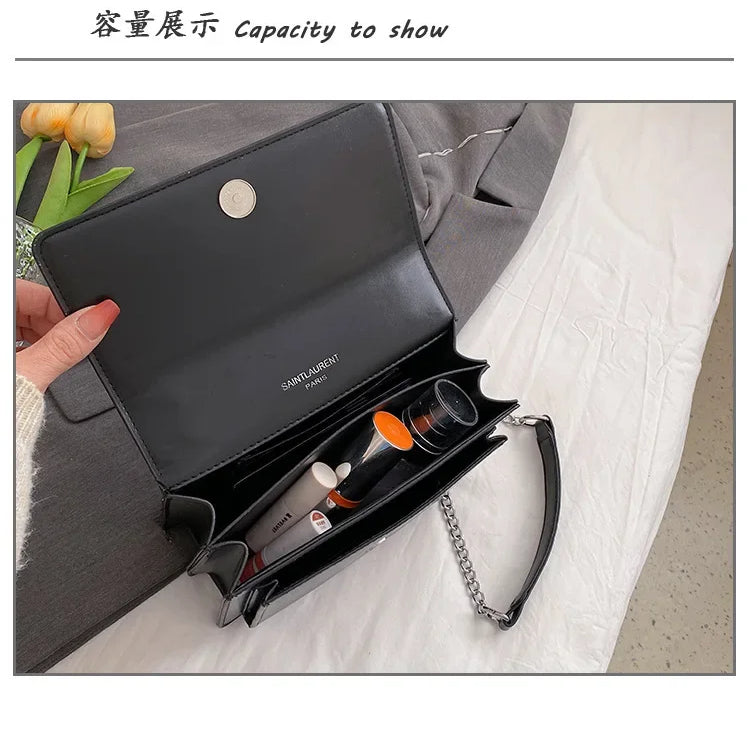 Women's New 2025 Design Sense Small Square Bag Korean Version Fashion Trend High Quality Single Shoulder Crossbody Bag Chain Bag