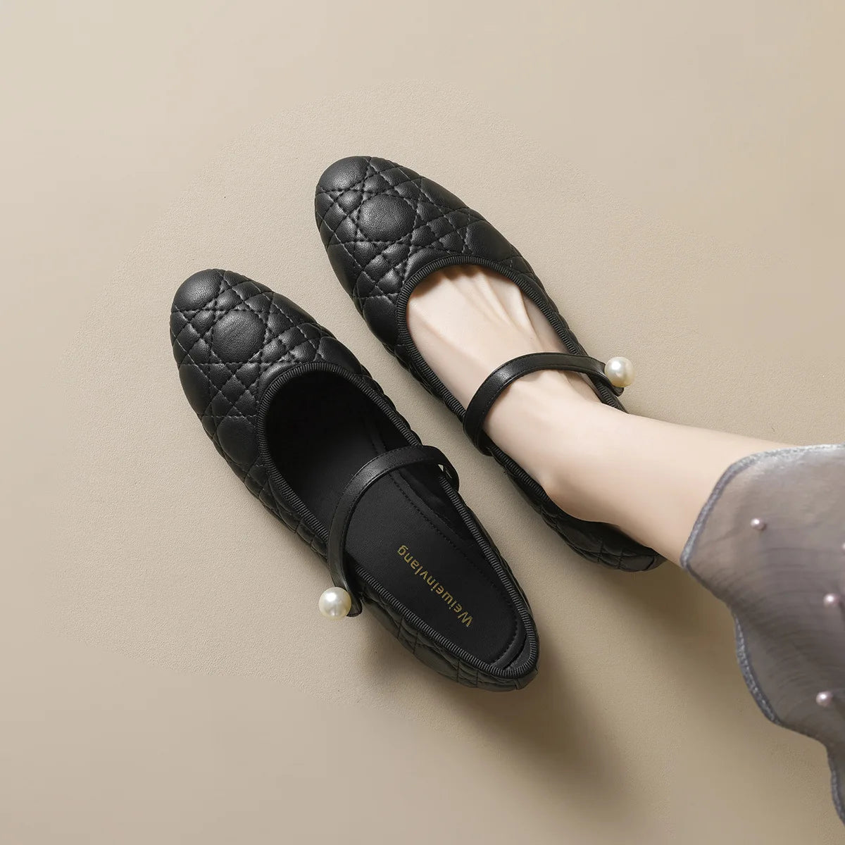 spring women's outdoor shoes Round toe design Black Mary Jane shoes Ladies casual flat shoes Work shoes Boat shoes 41-43