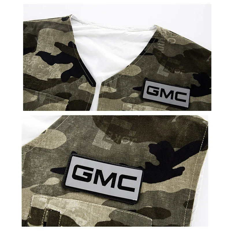 Boys Streetwear Girls Hip Hop Camouflage Vest Cargo Pants Children Military Jogger Street Dance Kids Costume Teen Fashion Outfit