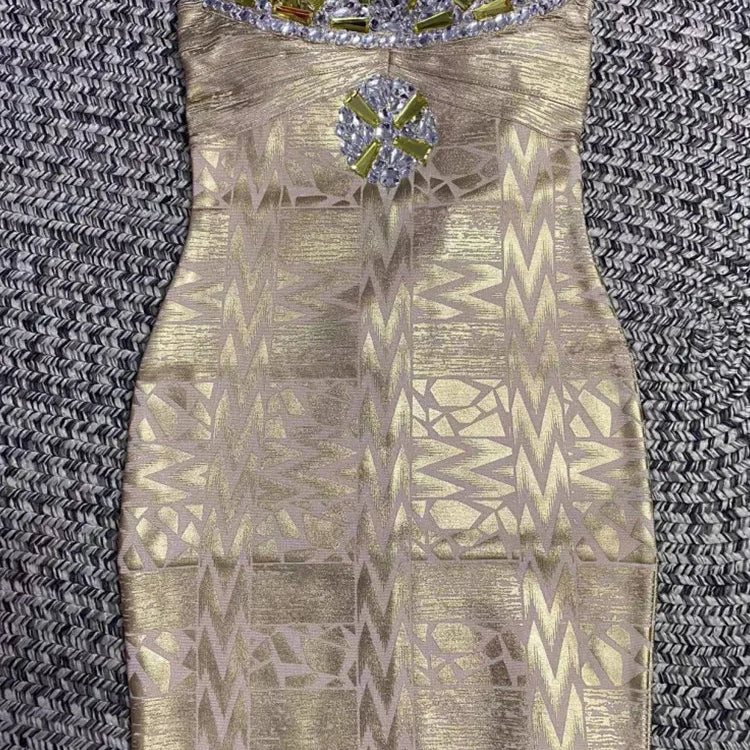 Vestido curto feminino sexy, sem alças, com cristais, estilo bandagem, moda boate, festa, comemoração, cor preta, prateada e dourada