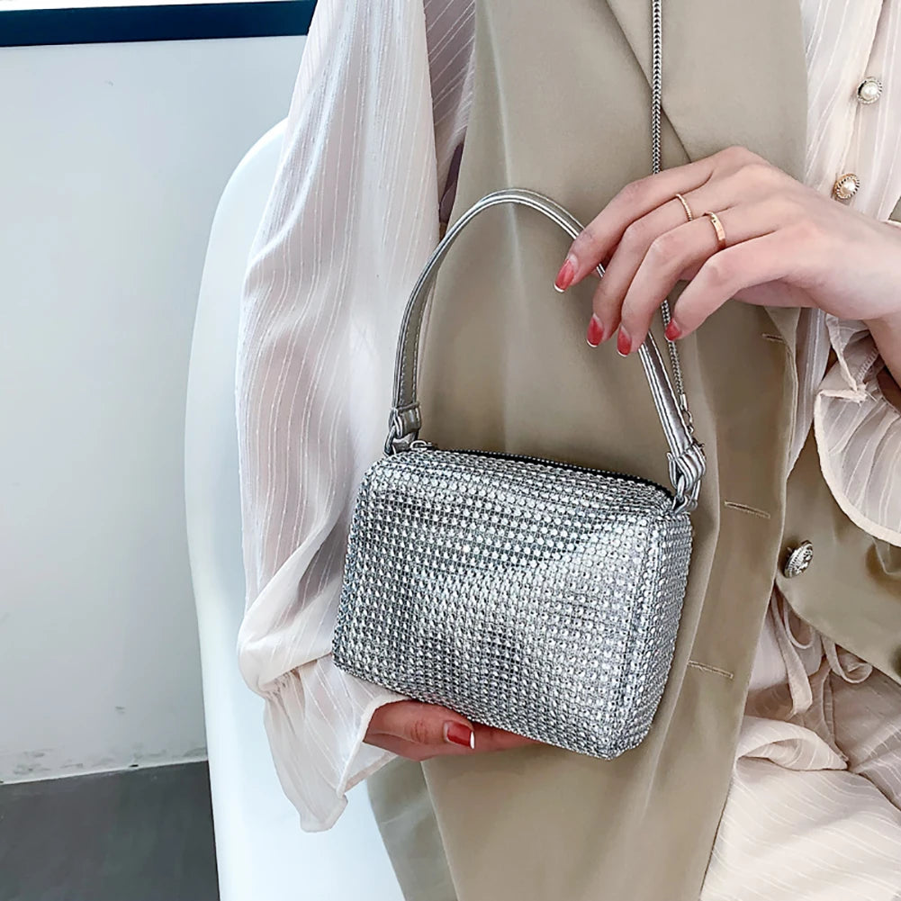 Rhinestone Handbag for Women Bag Diamonds Shoulder Bag Purse Ladies Female Crossbody Bag Shining Designer Diamond Bag