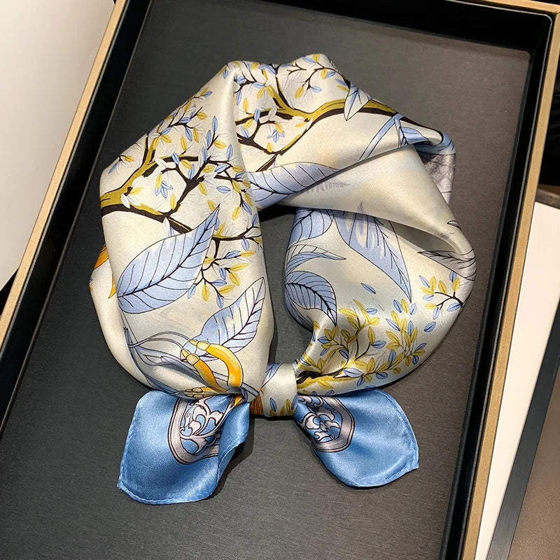 53cm Pure Silk Scarf Women Square Scarves Foulard Hairbands Lady Luxury Designer Female Bandana Neck Kerchief Ties Bandana Hijab 53cm Silk Scarf 21 53X53CM