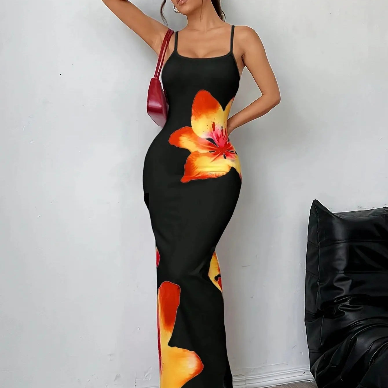 CM.YAYA Summer Women Sleeveless Strap O-neck Sexy 2024 Summer Long Evening Dress Knit Ribbon Night Club Party Maxi Dresses as picture 6