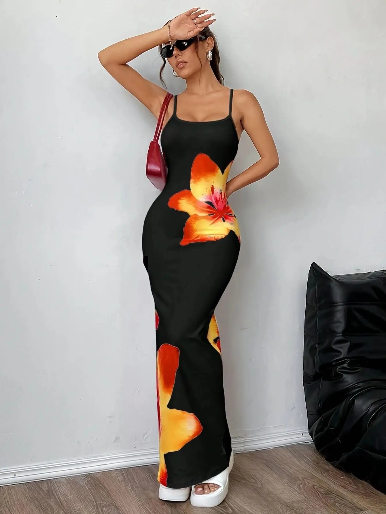 CM.YAYA Summer Women Sleeveless Strap O-neck Sexy 2024 Summer Long Evening Dress Knit Ribbon Night Club Party Maxi Dresses as picture 6