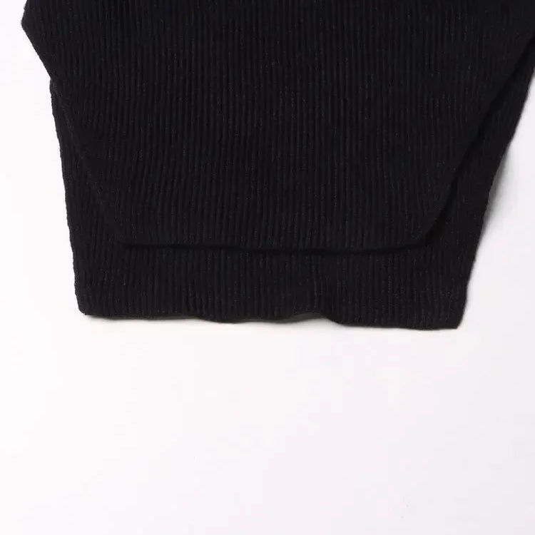 Solid Temperament Sweaters For Women Slash Neck Long Sleeve Tunic Irregular Minimalist Sweater Female Fashion Style