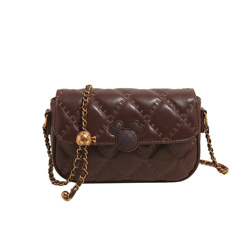 Trendy Rhombus Chain Women'S Shoulder Bag Versatile Fashionable Small Square Bag Underarm Bag High-End Feel New 2025 Model