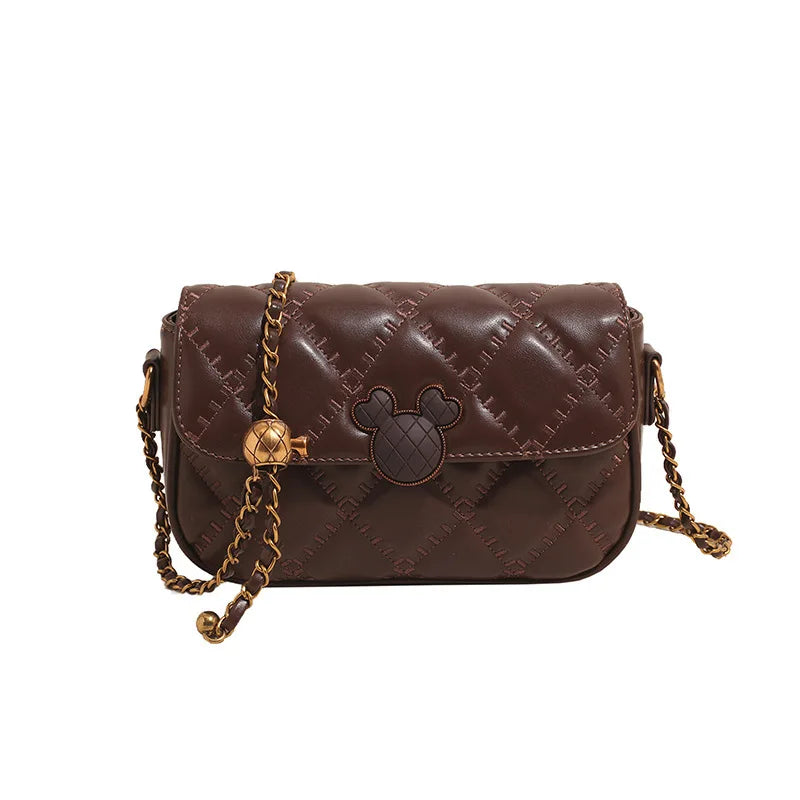 Trendy Rhombus Chain Women'S Shoulder Bag Versatile Fashionable Small Square Bag Underarm Bag High-End Feel New 2025 Model