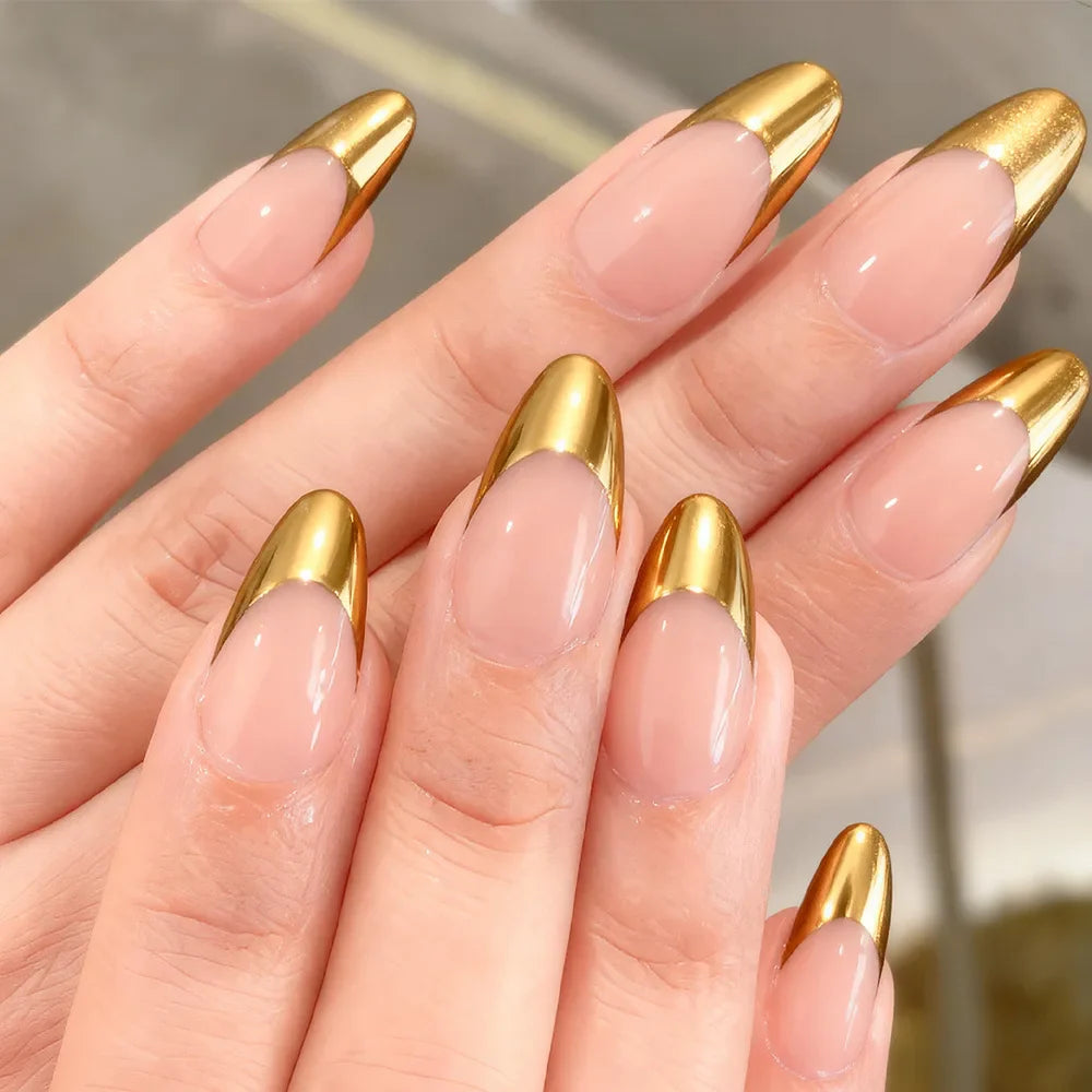 30Pcs White/Black/Red French False Nails Women Daily Charm Manicure Nude Color Almond Press On Nails Wearable Fake Nails Art