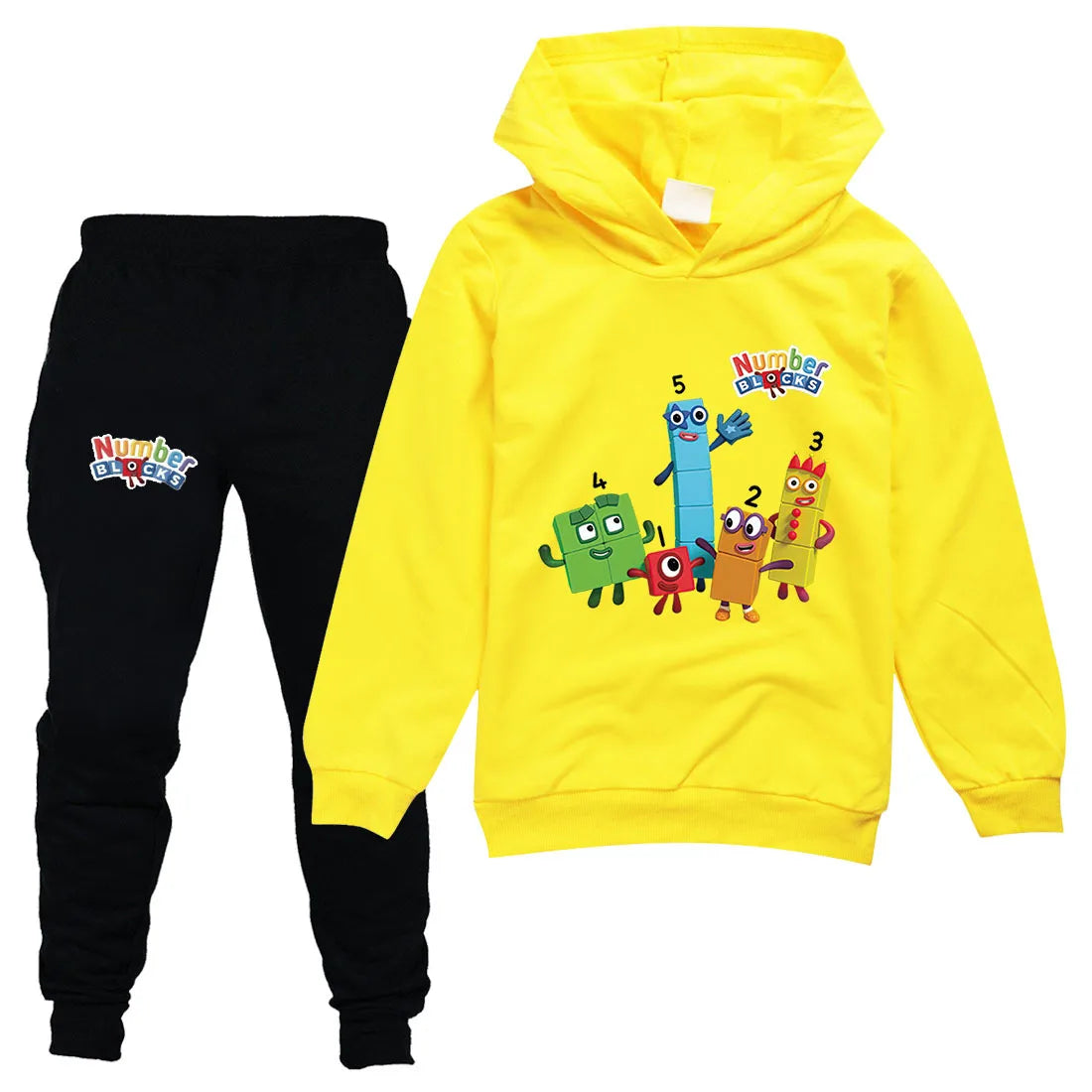 Number Blocks Clothes Kids Pullover Hoodies Navy Pants 2pcs Sets Boys Cartoon Sportsuit Toddler Girls Outfits Children's Clothing COLOR 16