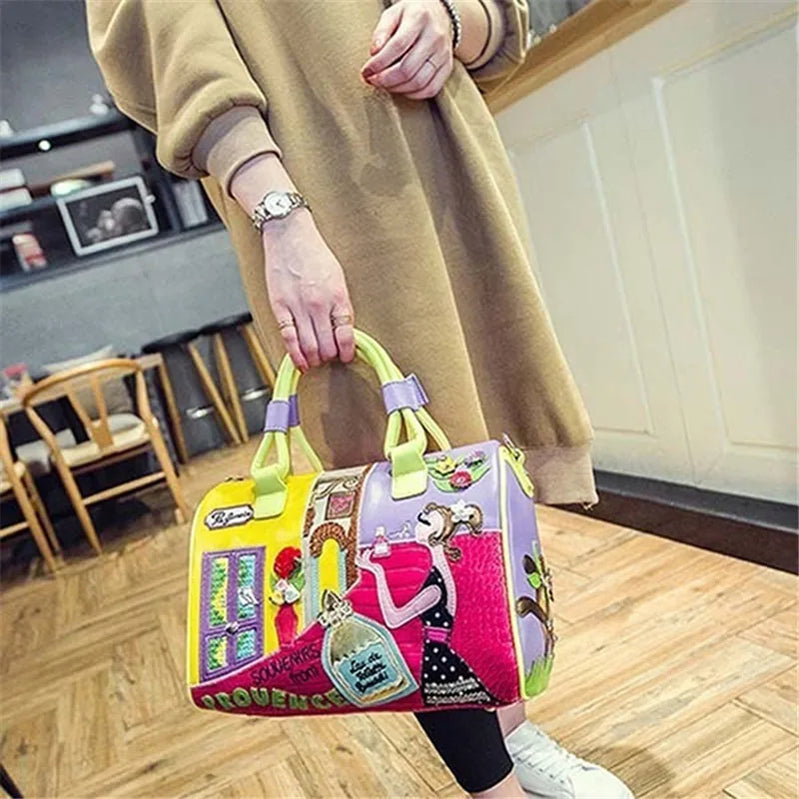 Super Quality Women Handbag Shoulder Boston Bag tote Italian PU Leather Bags Sac A Main Borse Candy Color Luxury Handbags