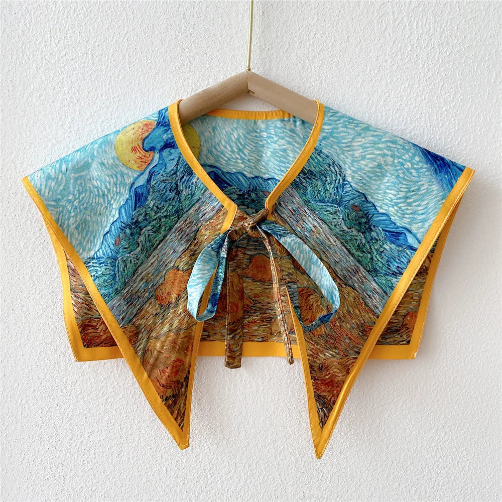 Capes New Style Shoulder Scarf Shawl Women False Collar Air Conditioning Room Shawl Decoration With Knotted Scarf Cloak 15 One Size