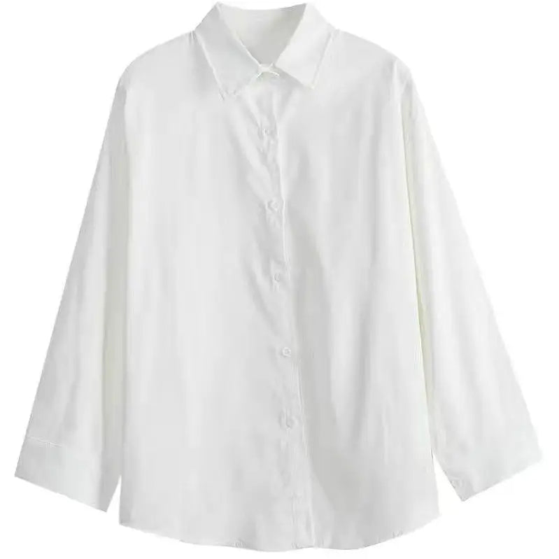 Women Autumn Winter Plaid Loose Coats Shirt Wide Leg Pants 1 or 3 Piece Set Korean Lady Casual Tweed Jacket Jeans Blouse Outfits Only Shirt