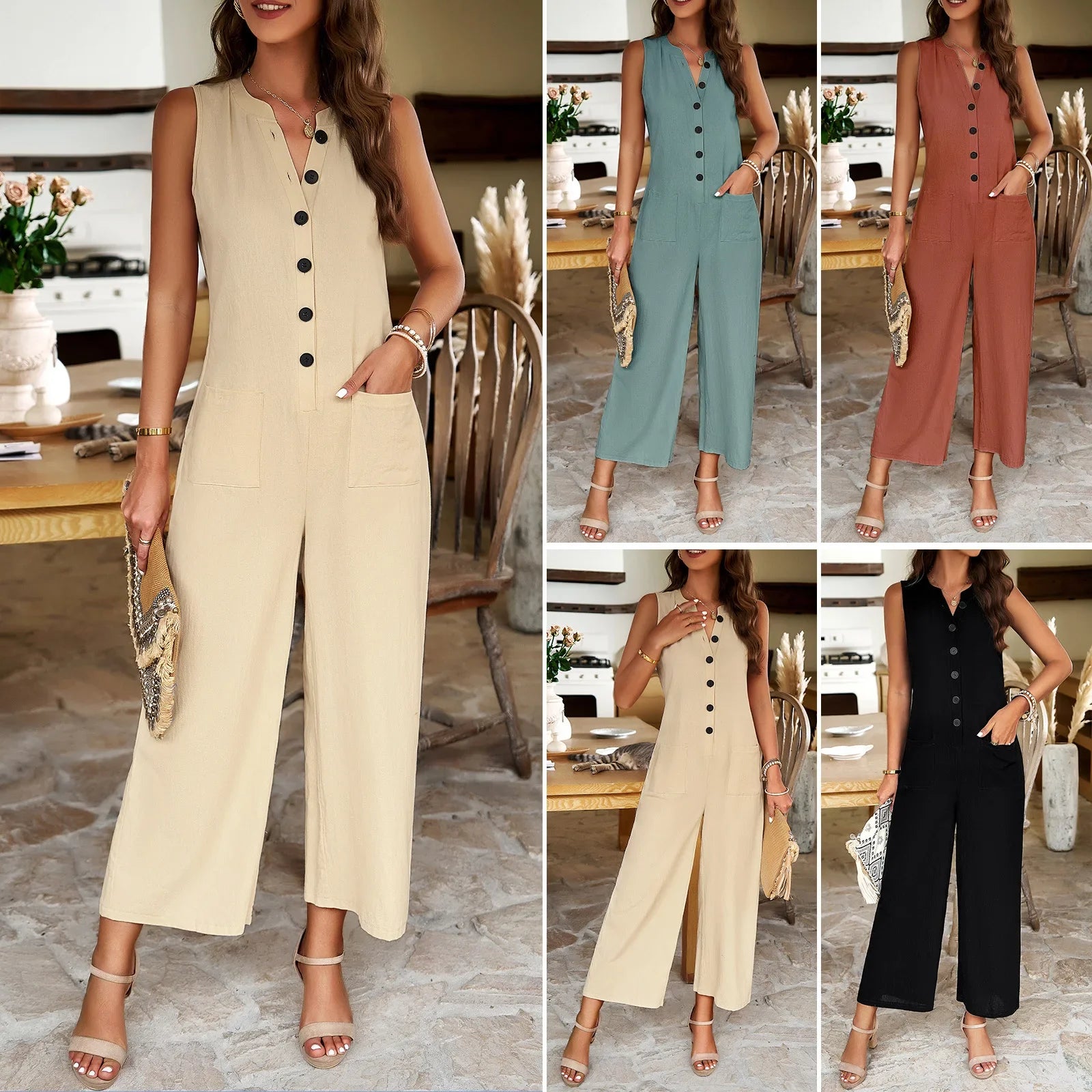High Quality Women's Clothing Spring/summer Elegant Solid Color Jumpsuit Pants Joggers Women Cargo Pants Techwear Trousers