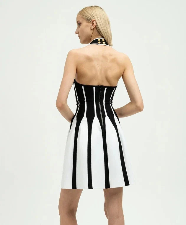 Celebrity Fashion Red Carpet Dress Women Sexy Halter A-Line Mini Bandage Evening Party Dress Wholesale