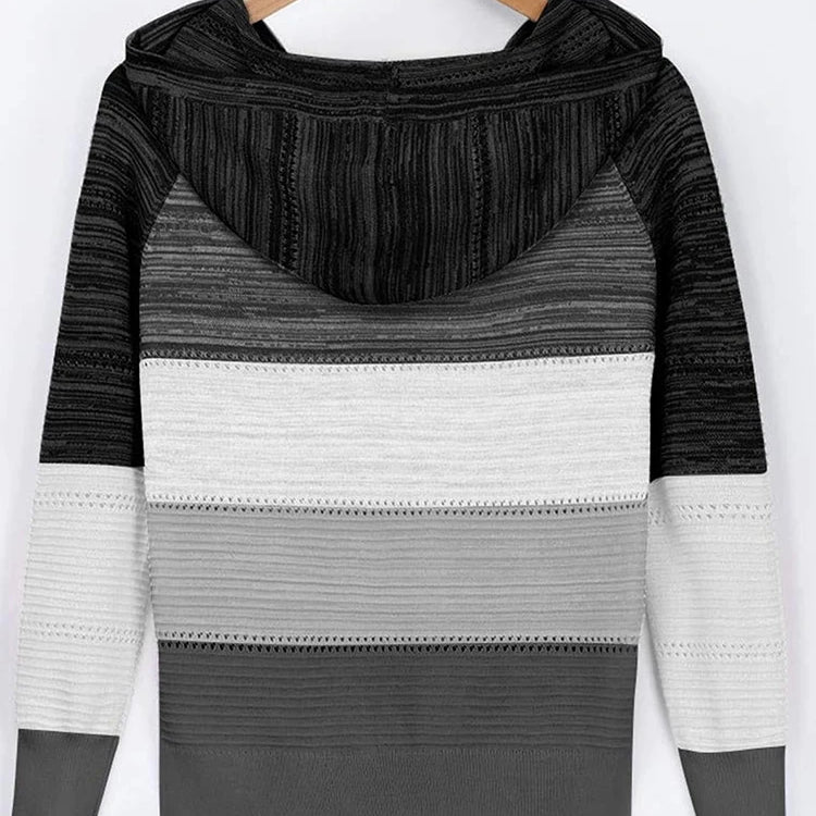 Women's Hooded Sweatshirt Women's Knitted Sweater Long Sleeve Knitted Hooded Sweater