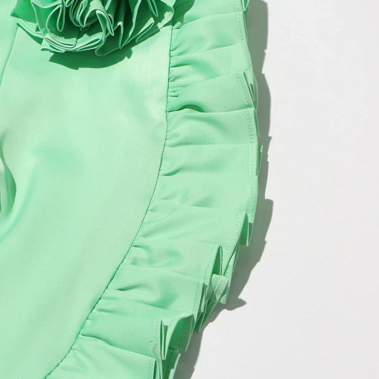 Patchwork Appliques Asymmetrical Blouse For Women Diagonal Collar Long Sleeve Solid Pullover Shirts Female Fashion