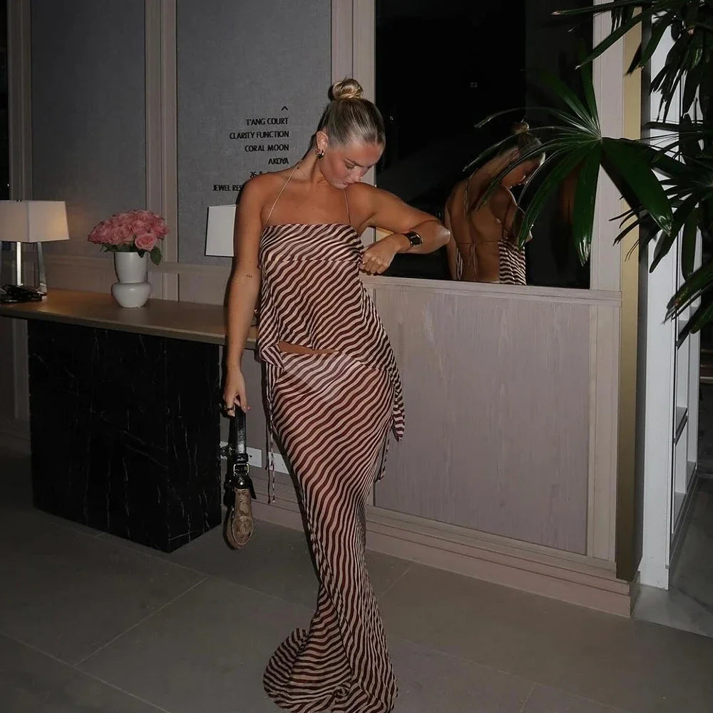 Vintage Zebra Printing Bikini Set For Women Fashion Bathing Suit Beachwear Cover Ups Suits Summer Lady Beach Vocation Wear 2025