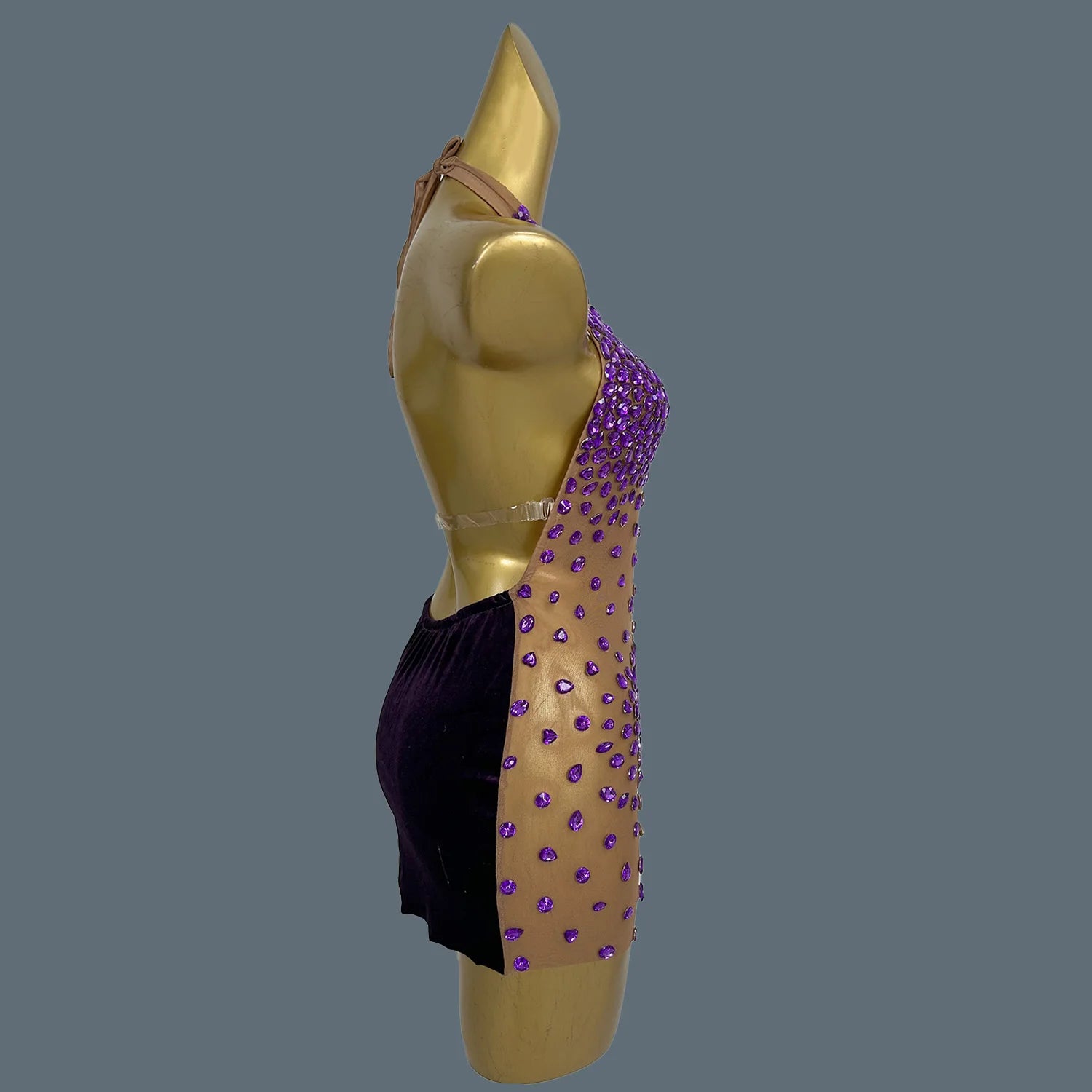 Sexy See Through Mesh Mini Dress Women Deep V Neck Backless Short Dress Club High-end Birthday Party Fancy Girls Outfit Baoshi