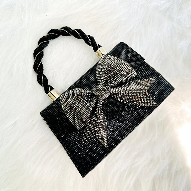 Bow Bag Purse For Womens Luxury Designer Handbag Elegant And Versatile Evening Party Bags Purse For Womens Luxury Rhinestone Bag