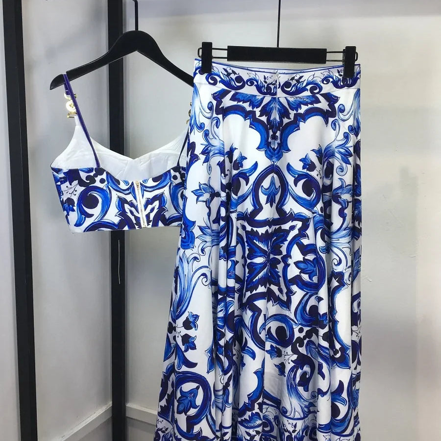 Ladies Fashion Shirt 3D Printing Corset Sexy Suspenders Womens Vest y2k Clothes New High Quality Plunge+Bustier 2 Pcs Set 1