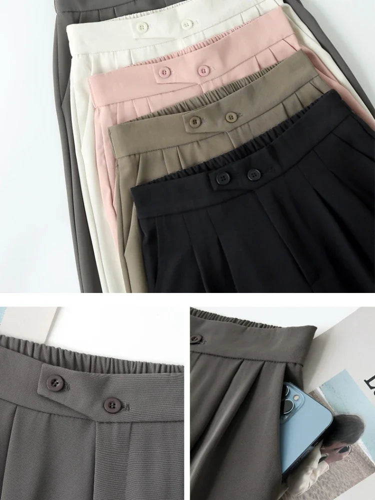 New UZZDSS Loose Flowing Pleated Trousers