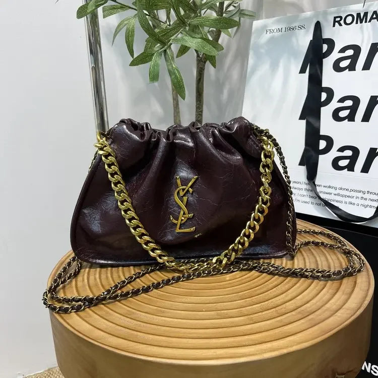 Fashionable And Trendy Women's Crossbody Bag, Classic PU Leather, Women's Shoulder Bag, Simple Chain Strap, Square Wallet 2