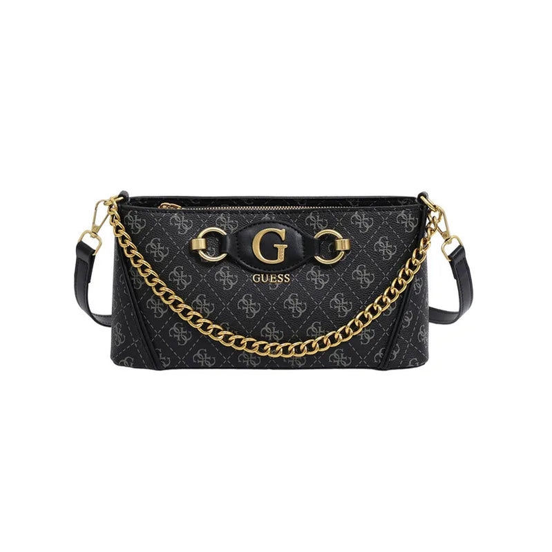 Cross-Border Dropship Available New Fashion Shoulder Bag - Printed Zipper Casual Crossbody Versatile High-End Retro Square Bag