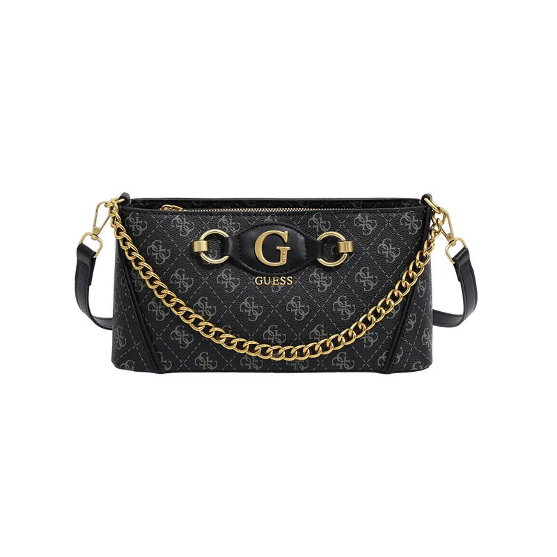 Cross-Border Dropship Available New Fashion Shoulder Bag - Printed Zipper Casual Crossbody Versatile High-End Retro Square Bag