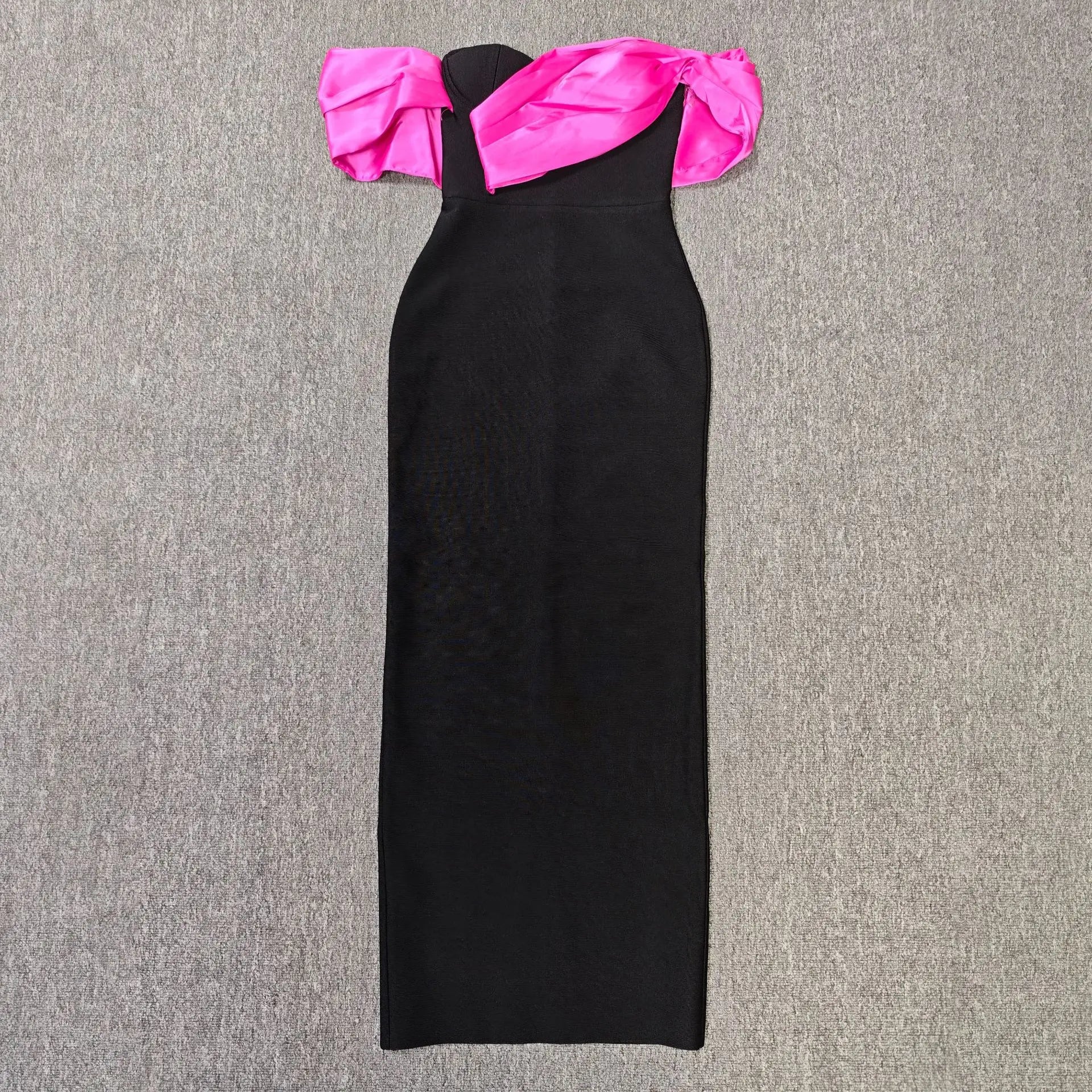 Women Sexy Strapless Off the Shoulder Bodycon Long Bandage Dress Celebrate Nightclub Party Birthday Outfit