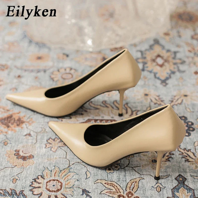 Eiyken SexyGreen Thin High Heels Pumps Women Pointed Toe Slip On Shoes Elegant Prom Wedding Stripper Ladies Sandals