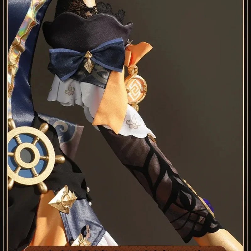 Navia Genshin Impact Cosplay Costume Wig Dress Uniform Fontaine Spina Di Rosula Hat Clorinde Halloween Costumes for Women