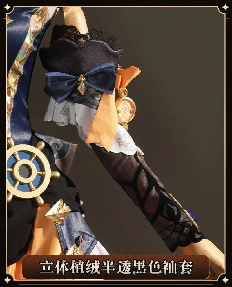 Navia Genshin Impact Cosplay Costume Wig Dress Uniform Fontaine Spina Di Rosula Hat Clorinde Halloween Costumes for Women