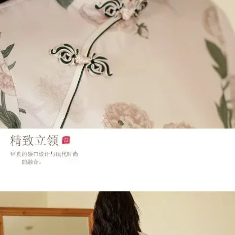 Cheongsam Qipao Fashion Clothes Casual Elegant Ethnic Style Vintage Dress for Women Streetwear Women Clothing Party Chinese