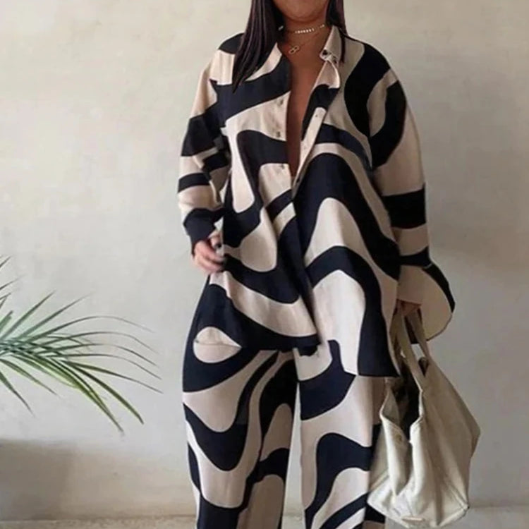 2 Piece Sets Outfits Loose T-shirt Long Pants Casual Elegant Woman Sets Female Fashion Suits Plus Size Dropshipping Wholesale