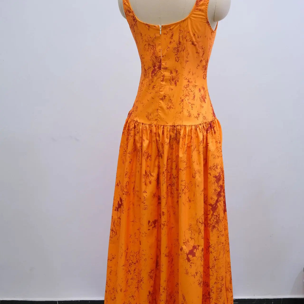 CM.YAYA Women Floral Print Sleeveless Big Swing High Waist Long Maxi Dress 2025 Chic Evening Sexy Party Vintage Dresses Vestidos