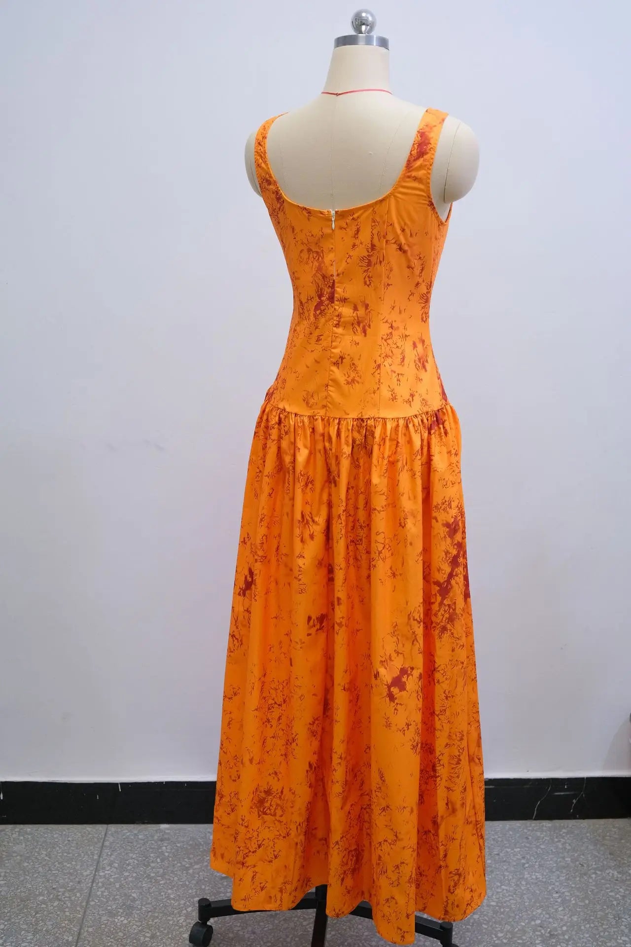 CM.YAYA Women Floral Print Sleeveless Big Swing High Waist Long Maxi Dress 2025 Chic Evening Sexy Party Vintage Dresses Vestidos