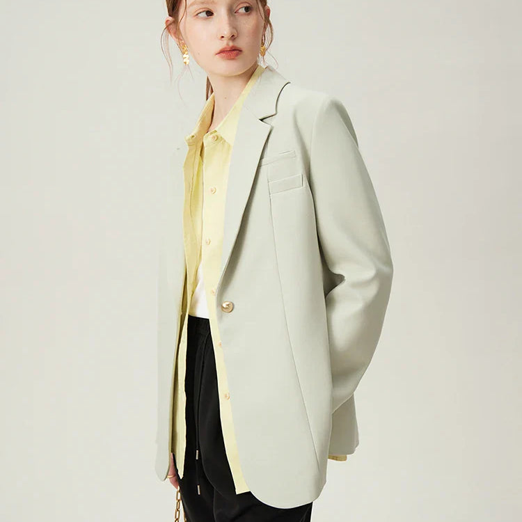 FSLE Korean Style Temperament Suit Jacket for Women Spring New Design Professional Formal Blazer Coats Female 24FS11069