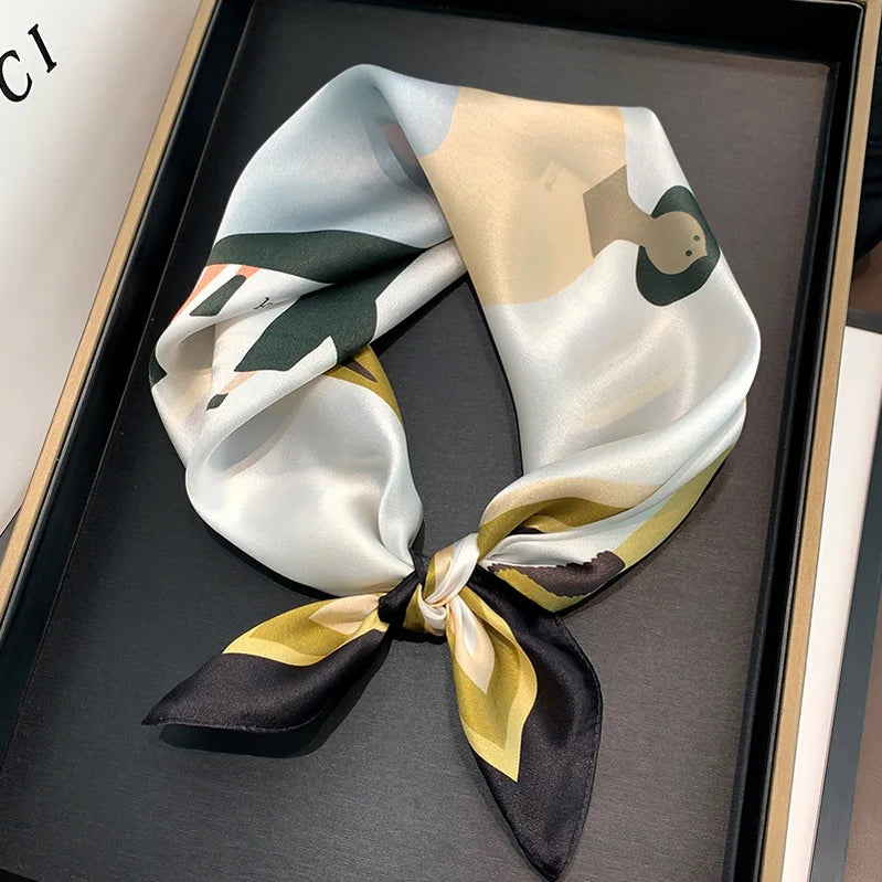 53cm Pure Silk Scarf Women Square Scarves Foulard Hairbands Lady Luxury Designer Female Bandana Neck Kerchief Ties Bandana Hijab 53cm Silk Scarf 27 53X53CM