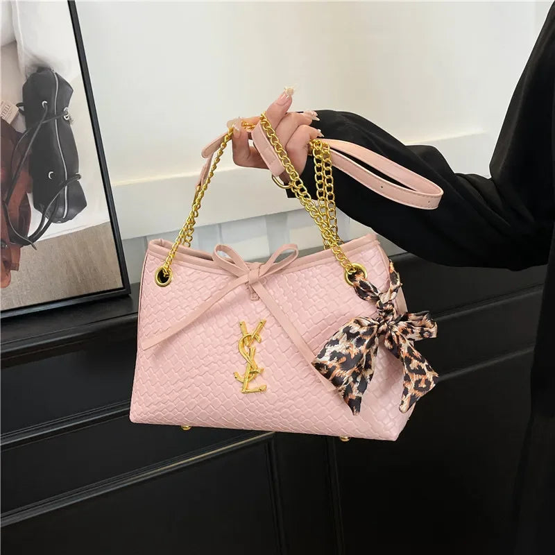 Spacious Tote Bag for Women in Durable Leather, Messenger and Shoulder Style, Elegant Design, Luxury Brand Collection