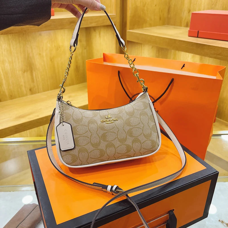 Luxury Fashion Women Tote Bag Vintage Leather Crossbody Bag High End Shoulder Handbag Premium Label