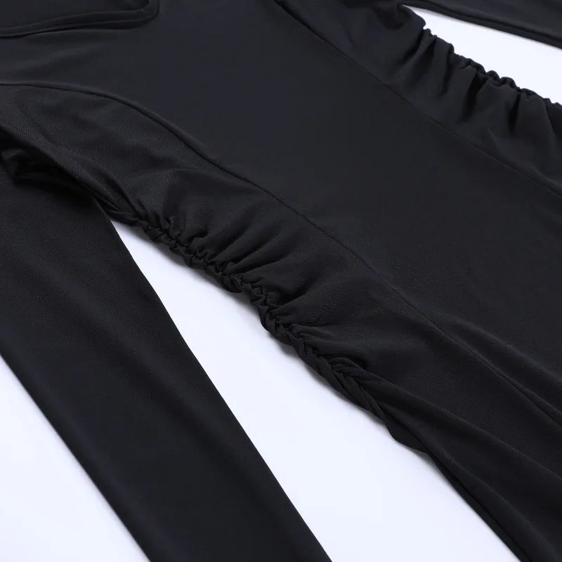 Halloween Cos Morticia Elegant Gothic Dress for Women Adams Family Inspired Wednesday Slim Summer Mermaid