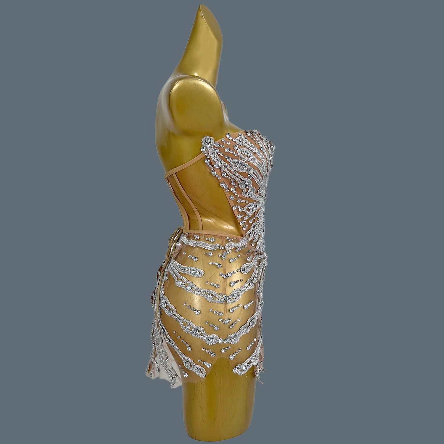 Hot Girls Birthday Celebrate Party Sparkly Sequins Ultra Short Rhinestone Dress Strapless Mini Dress Stunning Event Wear Youtiao