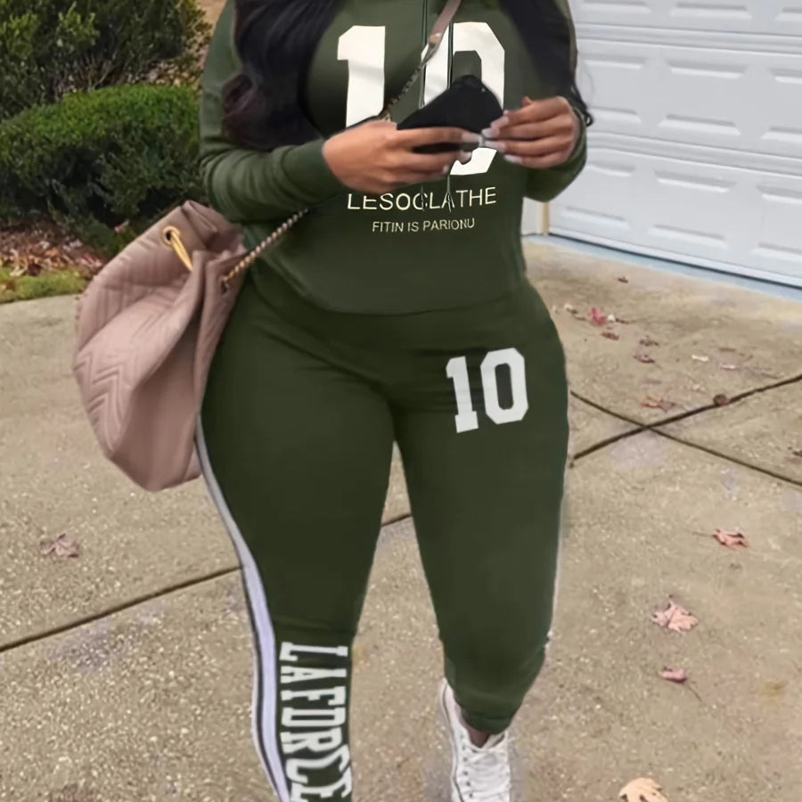 LW Plus Size Tracksuit Sets Drawstring Letter Striped Set Womens 2 Piece Sweatsuits Hoodie & Sweatpants Jogging Suits Outfits