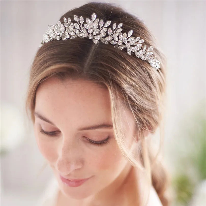 Wedding Tiaras and Crowns Zirconia Headbands For Women Head Jewelry Bridal Hair Accessories Brides Hairband Headdress For Hair